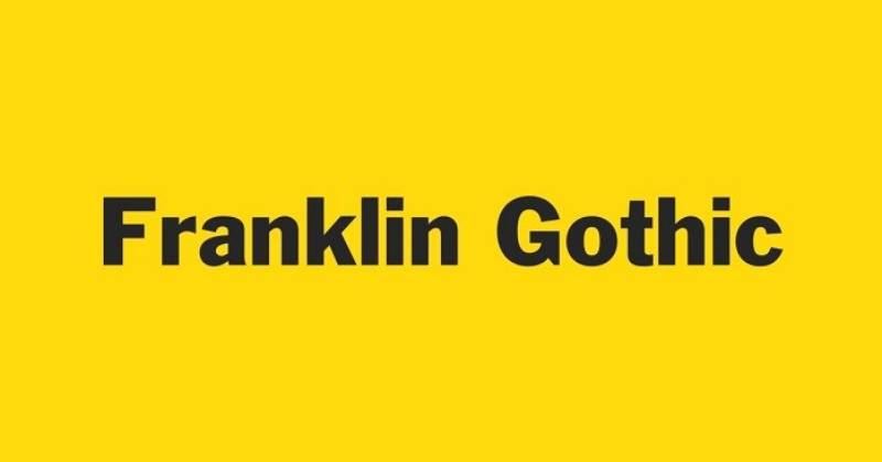 Franklin-Gothic Ad Appeal: 20 Awesome Fonts for Ads