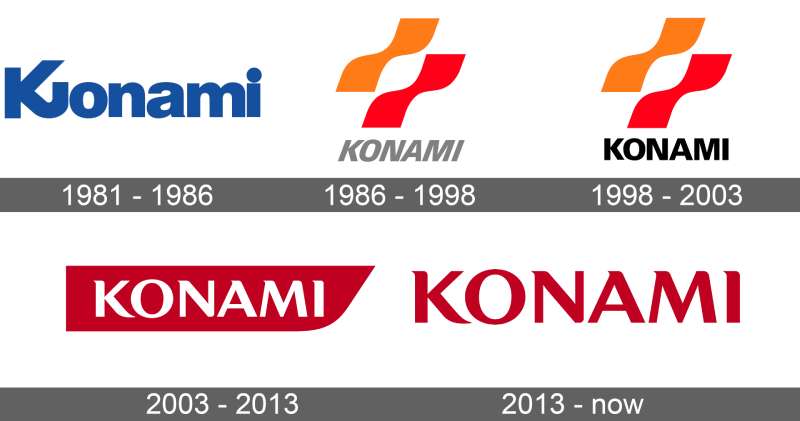 Konami-Logo-history The Konami Logo History, Colors, Font, And Meaning