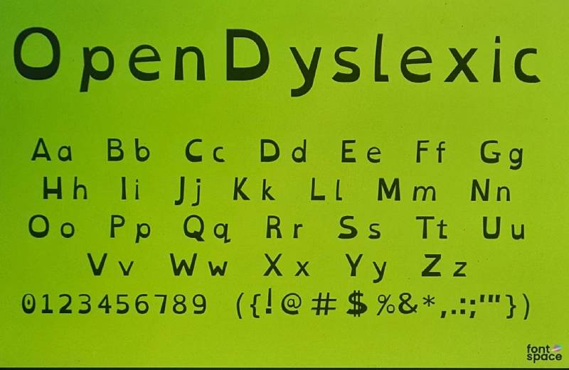 Open-Dyslexic-1 ADHD-Friendly Fonts: The Best Fonts for ADHD