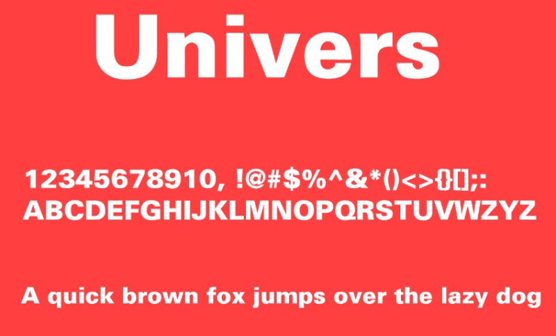 Univers Ad Appeal: 20 Awesome Fonts for Ads