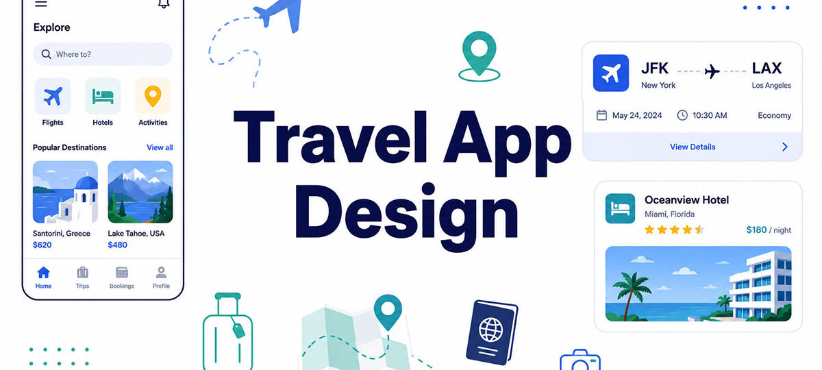 Travel App Design: Search, Booking, and Checkout