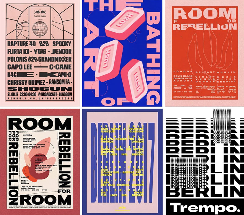 Repetitive-Geometrical-Patterns-and-Modular-Designs Bold and Unconventional: Brutalist Graphic Design