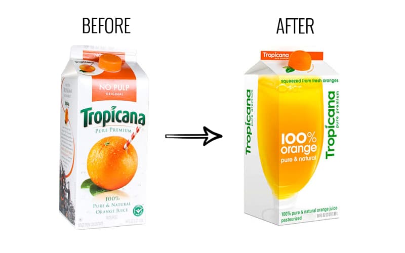 Tropicana_Packaging_before_after Lessons To Learn from Notable Rebranding Failures