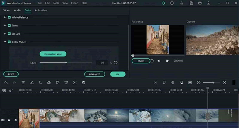 previewing color match