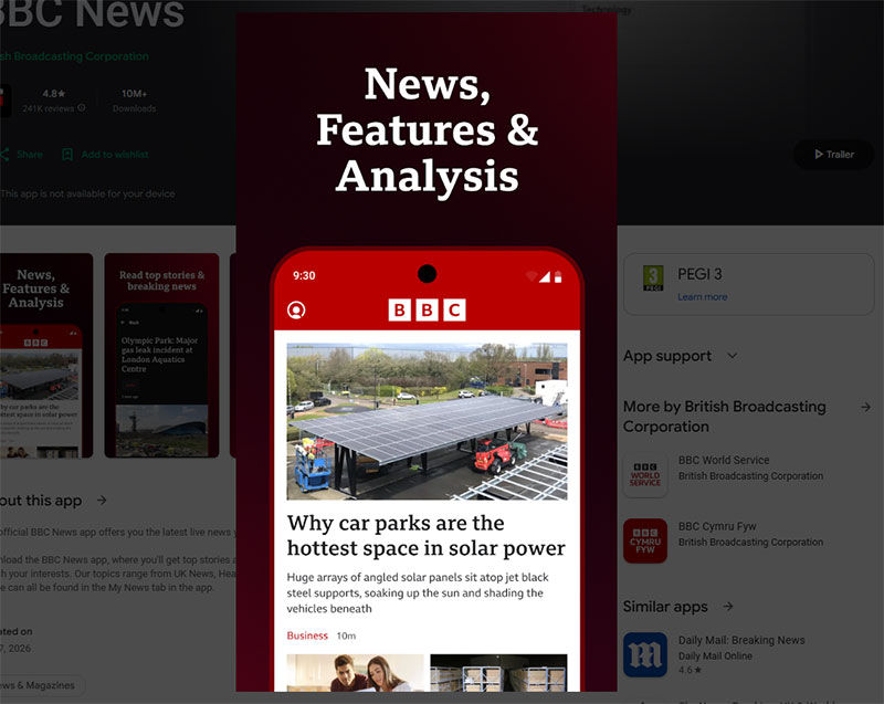 BBC News app interface with its metered paywall subscription prompt