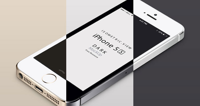 3d-view-iphone-5s-psd-vector-mockup Showcase Your UI Designs With Perspective Mockups