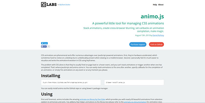 CSS And Javascript Animation Libraries