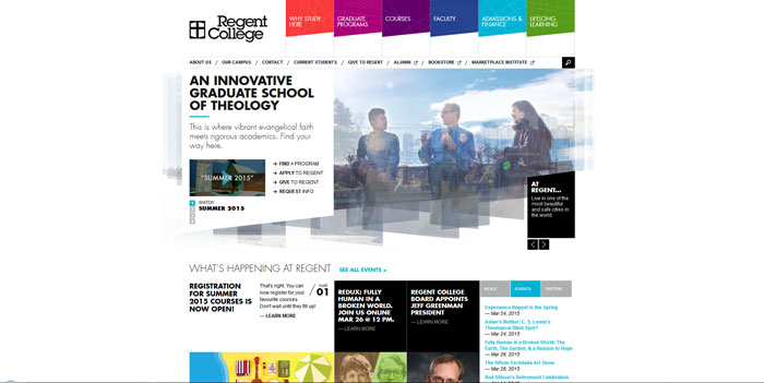 regent-college_edu Great school website design: 51 Academic websites