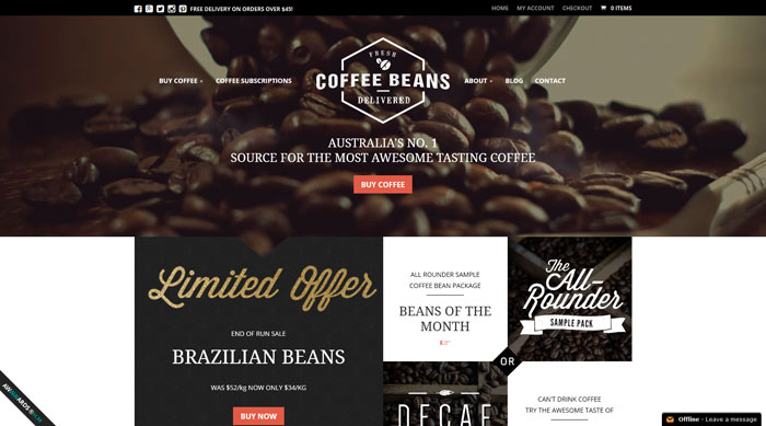 coffeebeansdelivered_com_au Ecommerce Website Design: How To Create A Beautiful And Practical Shop
