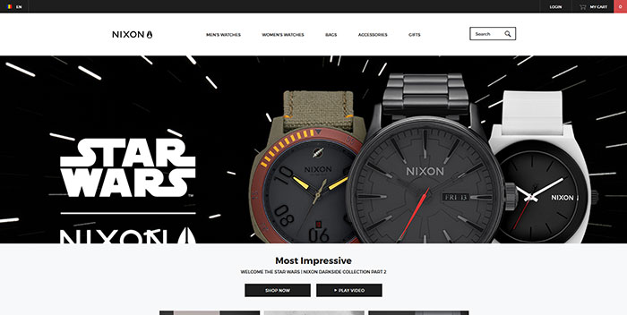 nixon_com_ro_en_homepage Ecommerce Website Design: How To Create A Beautiful And Practical Shop