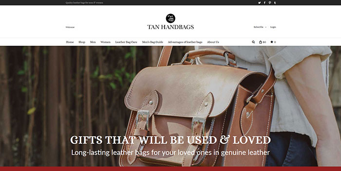 tanhandbags_com Ecommerce Website Design: How To Create A Beautiful And Practical Shop
