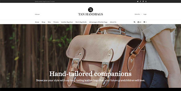 tanhandbags.com_ 78 Great Examples of Cool Website Designs