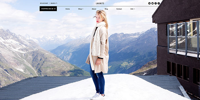 lnknits_com Website Showcase Of Modern Design - 39 Examples