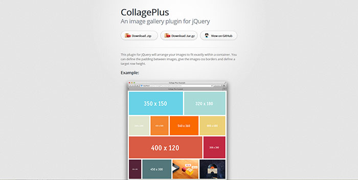 collagePlus Web Design Resources: jQuery Plugins, CSS Grids & Frameworks, Web Apps And More