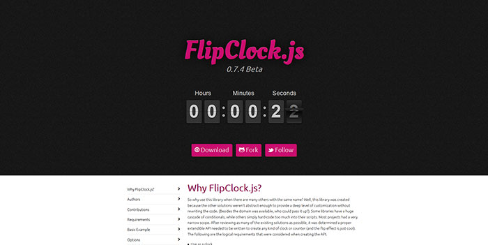 flipclockjs_com Web Design Resources: jQuery Plugins, CSS Grids & Frameworks, Web Apps And More