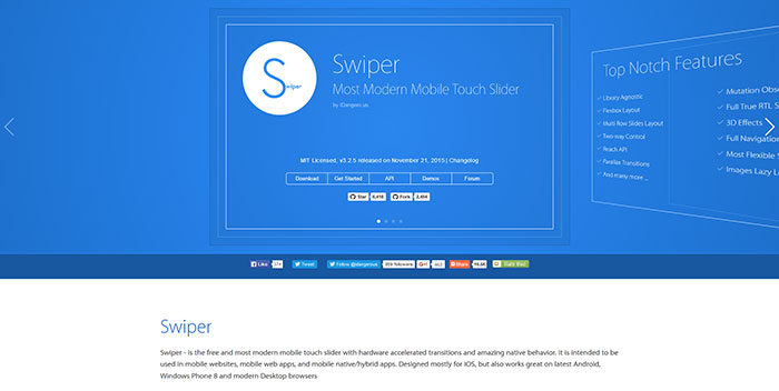 idangero_us_swiper Web Design Resources: jQuery Plugins, CSS Grids & Frameworks, Web Apps And More