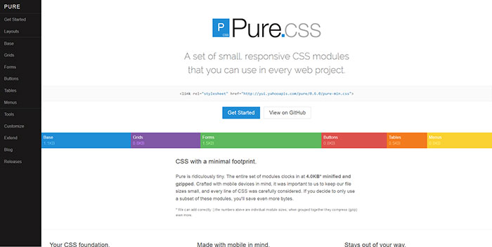 purecss_io Web Design Resources: jQuery Plugins, CSS Grids & Frameworks, Web Apps And More