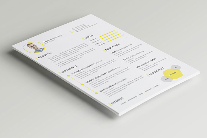 free-psd-cvresume-template Graphic Design Resume Best Practices and 51 Examples