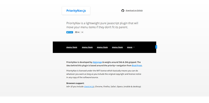 gijsroge_github_io_priority-nav_js Web Design Resources: jQuery Plugins, CSS Grids & Frameworks, Web Apps And More