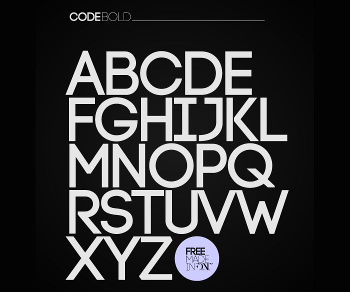 code-free-font-3 44 Bold Fonts To Use For Headlines In Websites & Print