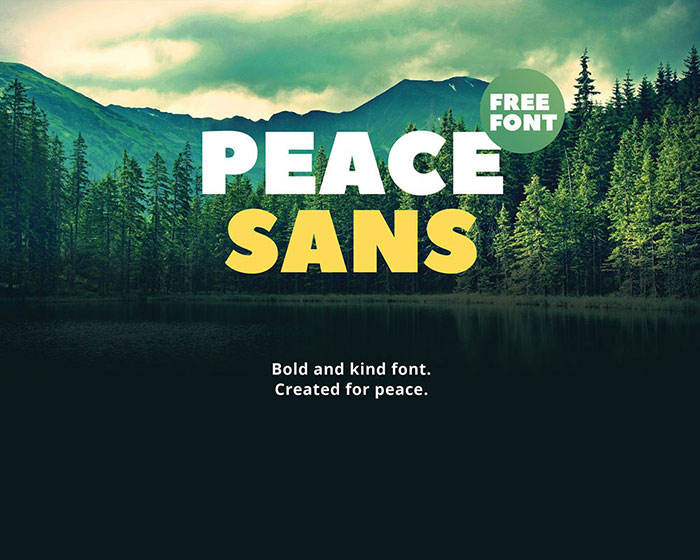 peace-sans 44 Bold Fonts To Use For Headlines In Websites & Print
