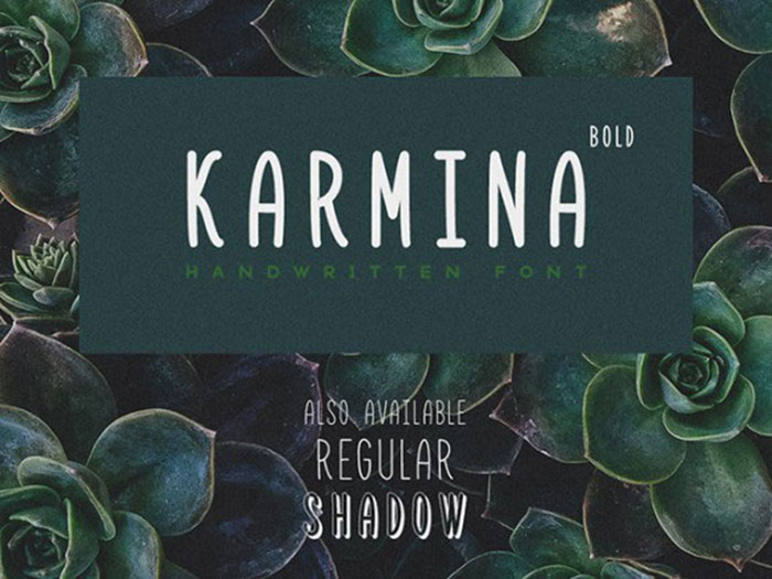 karmina-bold-free-handwritten-font Free Handwriting Fonts To Download (57 Script Fonts)
