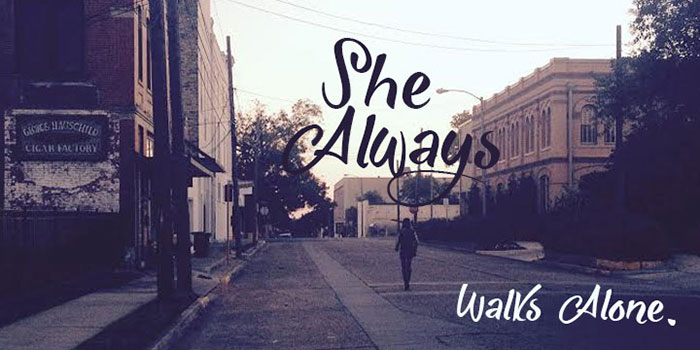 she-always-walks-alone Free Handwriting Fonts To Download (57 Script Fonts)