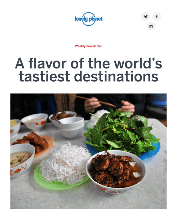 a-flavor-of-the-worlds-tastiest-destinations Email Newsletter Design Best Practices