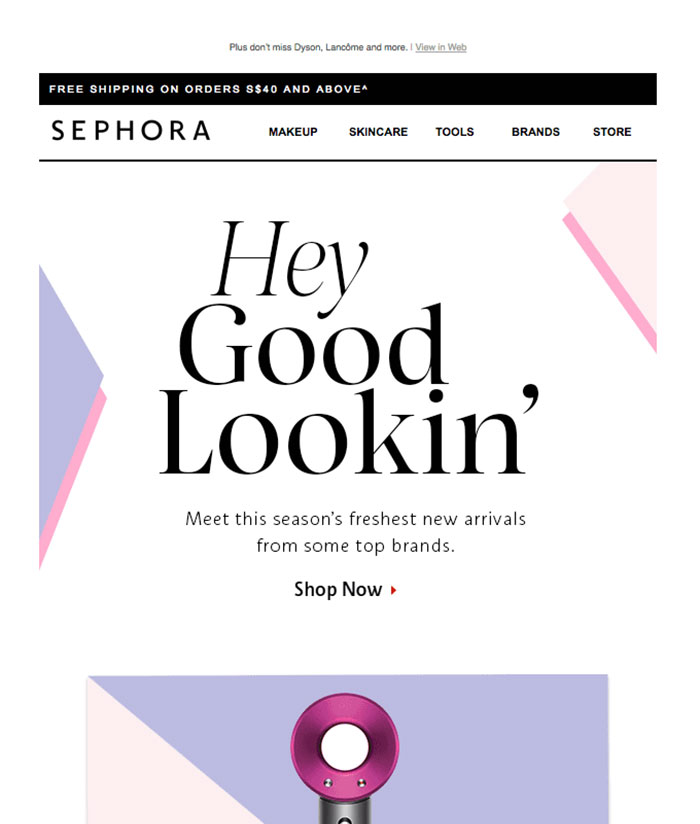 get-hot-new-arrivals-from-shu-uemura Email Newsletter Design Best Practices