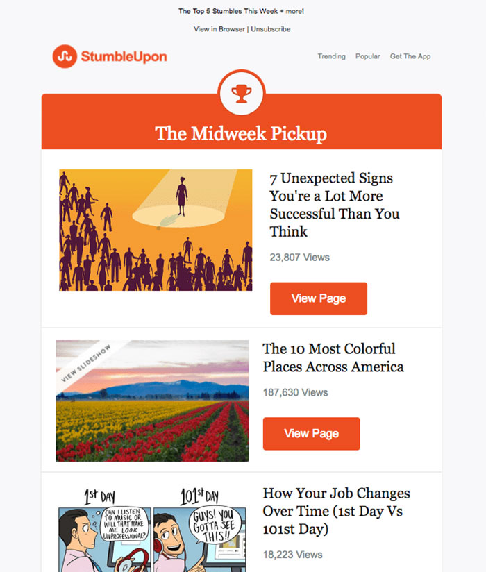 the-top-5-stumbles-this-week-more Email Newsletter Design Best Practices