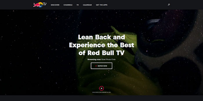 redbull_tv Examples Of Modern Websites For Inspiration