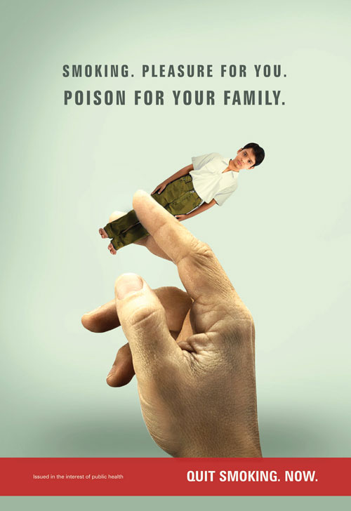 Passive-Smoking-Anti-Public-Service-Message Remarkable Anti-Smoking Advertising Campaigns - 53 Examples
