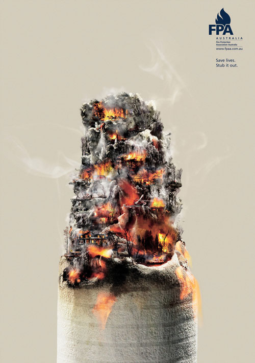 Save-lives.-Stub-it-out Remarkable Anti-Smoking Advertising Campaigns - 53 Examples