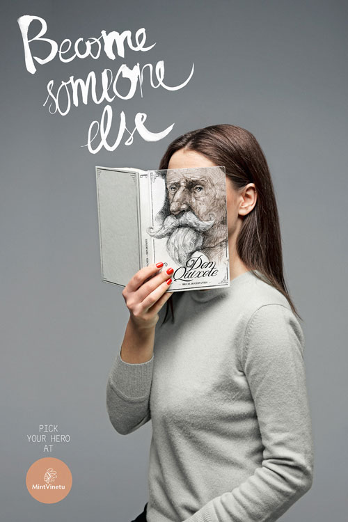 Mint-Vinetu-Bookstore---Become-Someone-Else 41 Creative Print Advertisements You Should See