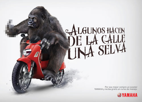 Yamaha---Some-Make-A-Jungle-Out-Of-The-Road 41 Creative Print Advertisements You Should See