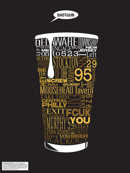 2.-Typographic-Beer-Directions-by-Smooth-as-Sandpaper Typography posters: Tips, Best Practices, And 108 Examples