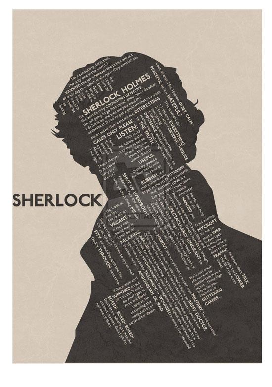 22.-Sherlock-Typographic-Poster-by-skalatte Typography posters: Tips, Best Practices, And 108 Examples