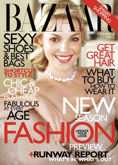 bazaar-Katherine-Heigl Fashion And Lifestyle Magazines Cover Design - 45 Examples