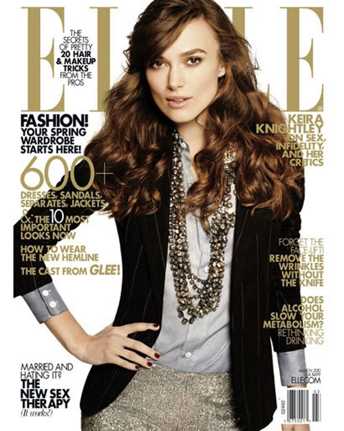 elle-Keira-Knightley Fashion And Lifestyle Magazines Cover Design - 45 Examples
