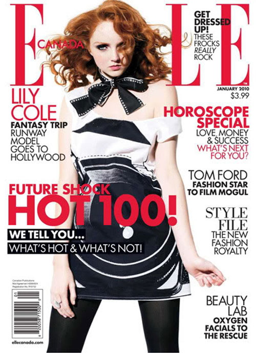 elle-Lily-Cole Fashion And Lifestyle Magazines Cover Design - 45 Examples