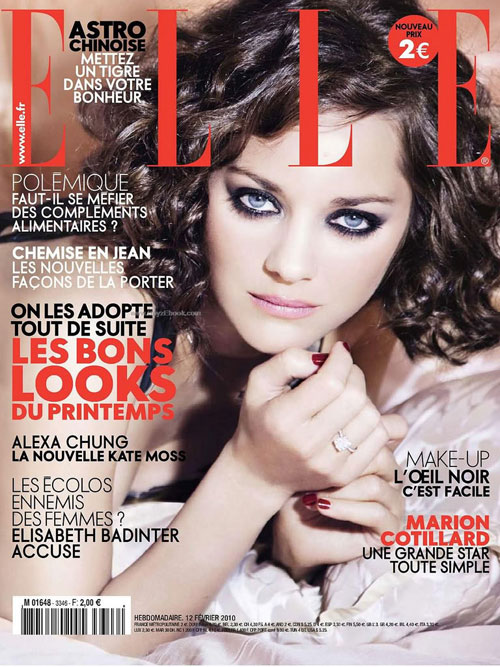 elle-Marion-Cotillard Fashion And Lifestyle Magazines Cover Design - 45 Examples