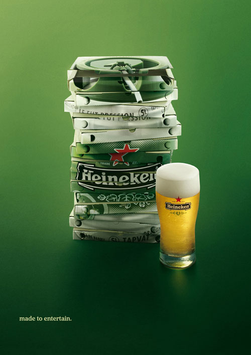 heinekenpizzas Heineken Advertising Campaigns On Print And Tv