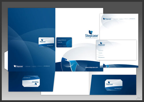 Stepcase_logo___stationery_by_arpad Letterhead Examples and Samples: 77 Letterhead Designs