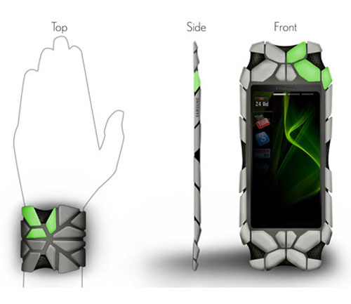 Samsung-bracelet-phone-2 37 Conceptos geniales de teléfono celular que le gustaría tener