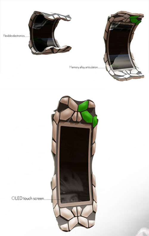 Samsung-bracelet-phone-3 37 Conceptos geniales de teléfono celular que le gustaría tener