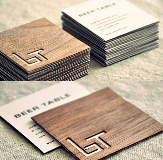 Beer-Table-In-Brooklyn Best Business Card Designs - 300 Cool Examples and Ideas