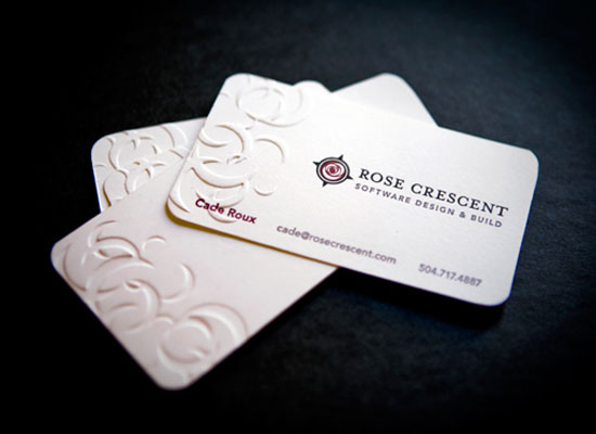 Rose-Crescent Best Business Card Designs - 300 Cool Examples and Ideas