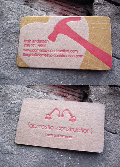 Domestic-Construction Best Business Card Designs - 300 Cool Examples and Ideas