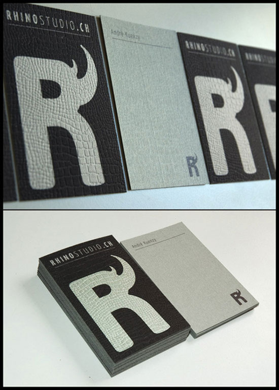 Rhino-Studio Best Business Card Designs - 300 Cool Examples and Ideas