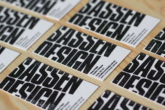 Sassen-Design Best Business Card Designs - 300 Cool Examples and Ideas